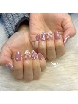 ダリア(Daria)/大人可愛いツイードネイル