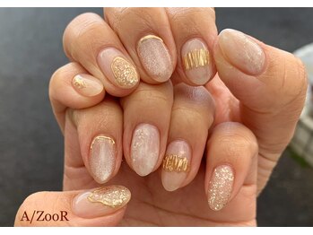 アズール(A/ZOOR)/white×gold