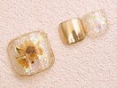 ひまわりフットネイル　6490円