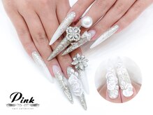 ホワイトネイル：ブライダル：3D