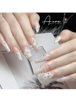 韓国風ビジューネイル