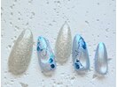 涼しげ水面ネイル
