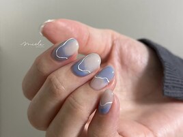 透け感ブルーニュアンスデザイン