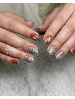 ジーニー(Genie)/チェック柄ネイル