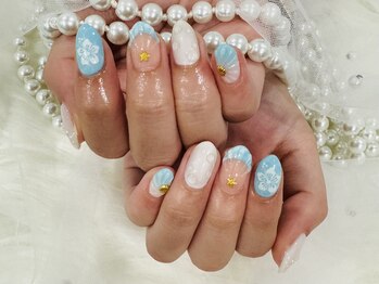 夏ネイル　マーメイドネイル