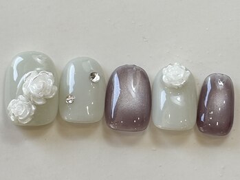 ネイルメゾン 天神店(NAIL MAISON)/ちゅるんマグ薔薇¥9000