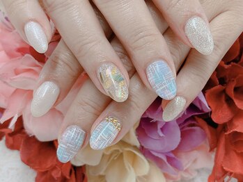 ダブルネイル(Double Nail)/【ほり】春のツイード