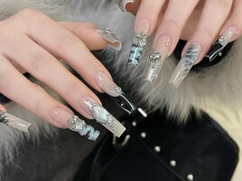 シルバヒョウ柄＆フレンチ