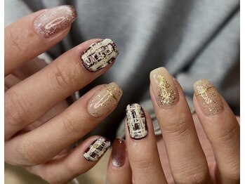 ツメトマツゲ/ツイードネイル