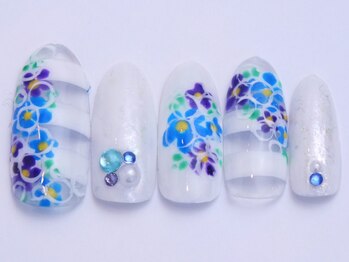ネイリックス 栄ガスビル(NAILX)/紫陽花ネイル