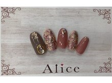 ネイルアンドアイラッシュ アリス(Alice)/デザインネイル￥8000（税込）