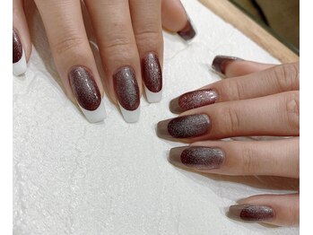 08ネイル(08 nail＆school)/ギャラクシー☆フレンチネイル