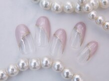 ティアリーネイル コレットマーレ店(Tiary Nail)/清楚系斜めフレンチ　8800円