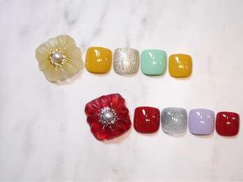 ネイルサロン ブリオン(Nail Salon Bullion)/クリアフラワーフット