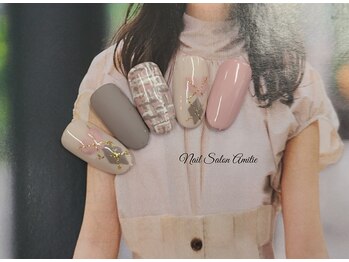 ネイルサロン アミティエ(Nail Salon Amitie)/大人可愛いツィード×アーガイル