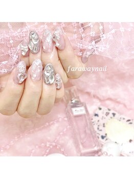 ファラウェイネイル(Faraway nail)/くすみピンクなワンホンネイル☆