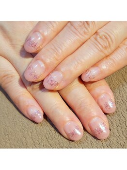 【ピンクグラデ×キラキララメ】