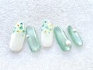 グリーンフラワーマグネット