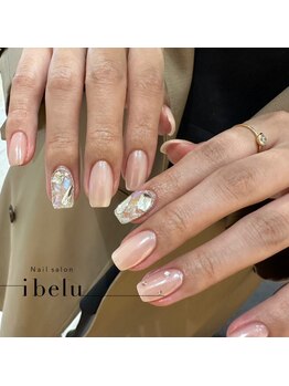 イベル 京橋店(ibelu)/オーロラストーン/ミラーネイル