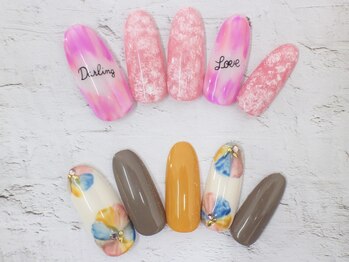 ネイルサロンセレーネ(Selene)/エアリーピンクネイル