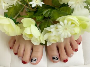 プルミエ ネイル(Premier Nail)/フット定額☆グレー＆ボルドー