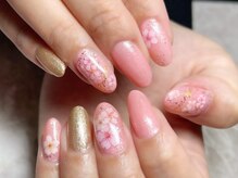 レディグリッター(Lady glitter)/桜満開ネイル