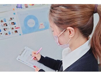 ハピカル/1.アンケート同意書にサイン