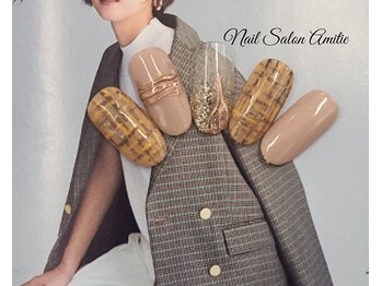 ネイルサロン アミティエ(Nail Salon Amitie)/ツィード×ミラーアートnail*