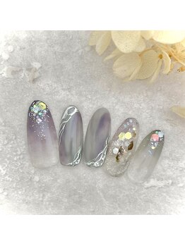 サロン ド リリー(Salon de Lily)/スモーキーニュアンスネイル