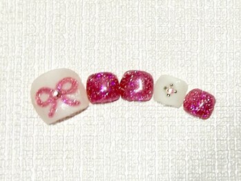 ネイルサロン ロゼプリュム/フットシンプルデザイン