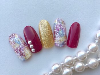 メルジュネイル用賀(Melju Nail)/ツイードネイル