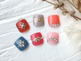 ストーン　キラキラ　フット