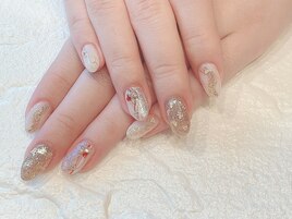 成人式用キラキラネイル