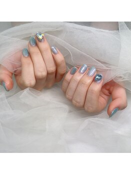 スピラ 上通店(Spira)/水色ワンカラーネイル