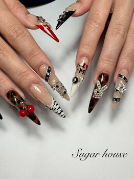 海外風さくらんぼネイル