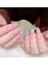 ワンホンチークネイル