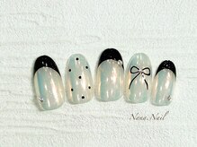ナナネイル(Nana.Nail)/トレンド！ドット×リボンネイル