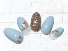 アルセア 上野御徒町店(Alcea)/ニュアンスネイル　変形フレンチ