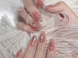 オンブレフレンチ・冬ネイル