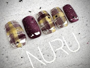 ヌル ネイル 堀江(NURU NAIL HORIE)/ニュアンスチェック×マグネット