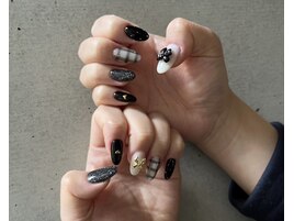 リボン　ガーリー　チェック