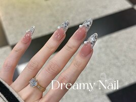 クリスタル×パールネイル