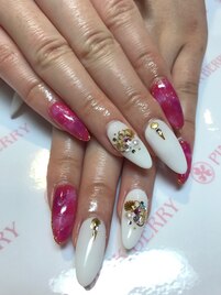 ～マーブル夏ネイル～