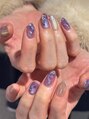 ネイルスタジオ マルア 高崎店(Nail Studio Malua...)&nbsp;パープルとオーロラが幻想的なニュアンスネイル