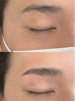 アカヌケ(AKANUKE)の写真/【人気No.1】美眉アイブロウワックス脱毛¥2800でボサボサ眉を卒業♪骨格に沿った黄金比のデザインに！