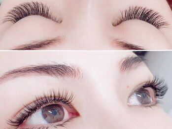 ネイルアンドアイラッシュサロン ボ ヌール(bo-nheur)の写真/【オフ込み☆最軽量フラットラッシュ¥7,700本数無制限！】LED×フラットラッシュはモチが良く目力UPも◎