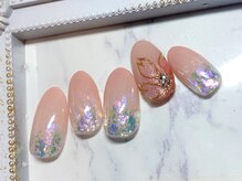 グリッター(GLITTER)/ふんわりサクラネイル