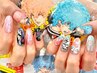 【痛ネイルFコース】キャラ２本+他は全てアート♪23900円or25700円