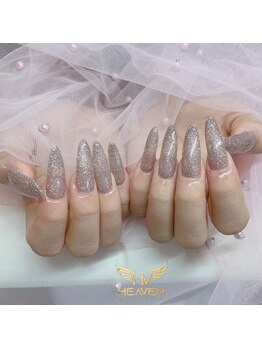 ヘブン ネイル 鶯谷(HEAVEN Nail)/グリッターロングネイル