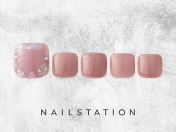 ネイルステーション 松坂屋名古屋店(NAIL STATION)/ふわりピンクネイル／パラジェル